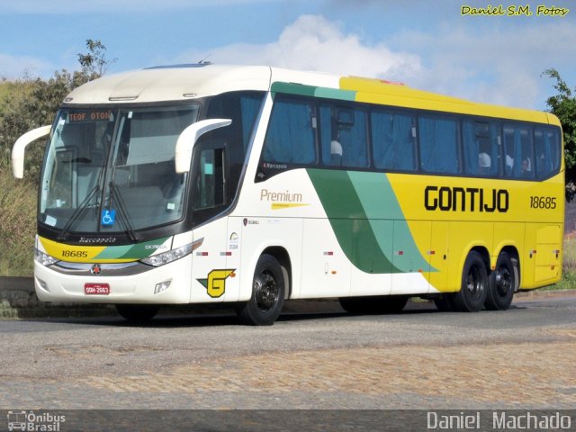 Empresa Gontijo de Transportes 18685 na cidade de João Monlevade, Minas Gerais, Brasil, por Daniel  Machado. Número da foto: #2647181.