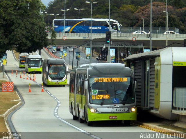 Pampulha Transportes > Plena Transportes 10707 na cidade de Belo Horizonte, Minas Gerais, Brasil, por Adão Raimundo Marcelino. ID da foto: 2647530.