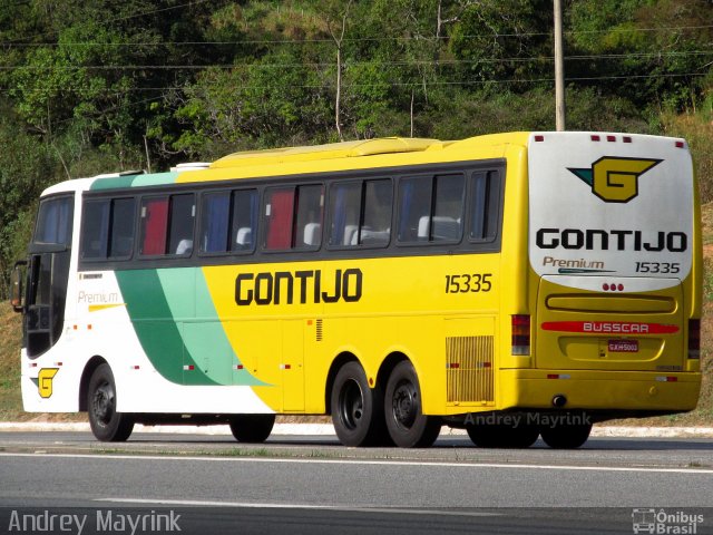 Empresa Gontijo de Transportes 15335 na cidade de Ribeirão Vermelho, Minas Gerais, Brasil, por Andrey Gustavo. ID da foto: 2647590.