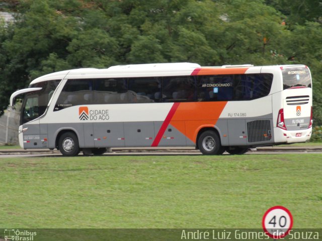 Viação Cidade do Aço RJ 174.080 na cidade de Resende, Rio de Janeiro, Brasil, por André Luiz Gomes de Souza. Número da foto: #2649917.