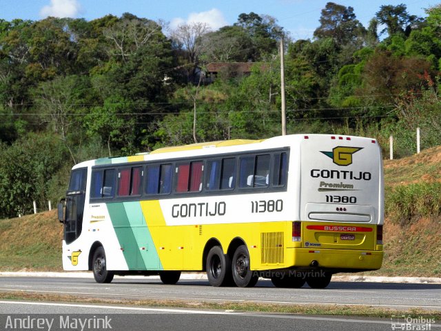 Empresa Gontijo de Transportes 11380 na cidade de Ribeirão Vermelho, Minas Gerais, Brasil, por Andrey Gustavo. ID da foto: 2648848.