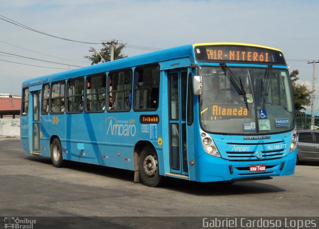 Viação Nossa Senhora do Amparo RJ 186.277 na cidade de Niterói, Rio de Janeiro, Brasil, por Gabriel Cardoso Lopes. ID da foto: 2648750.