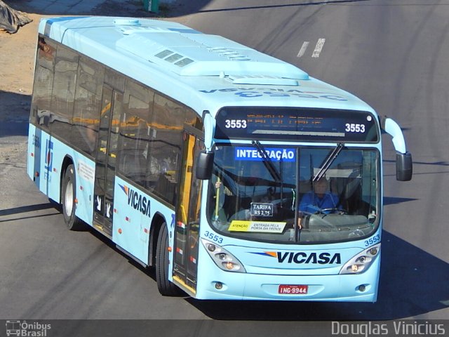 VICASA - Viação Canoense S.A. 3553 na cidade de Canoas, Rio Grande do Sul, Brasil, por Douglas Vinicius. ID da foto: 2648447.