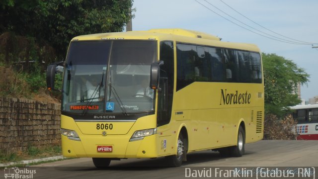 Viação Nordeste 8060 na cidade de Natal, Rio Grande do Norte, Brasil, por David Franklin. ID da foto: 2648117.