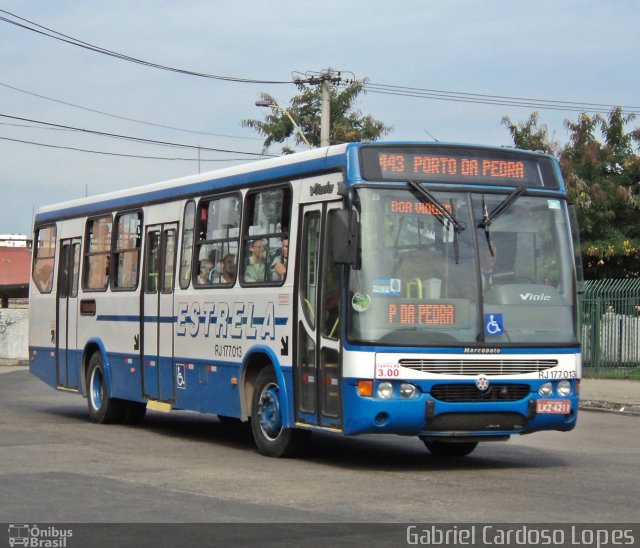 Viação Estrela RJ 177.013 na cidade de Niterói, Rio de Janeiro, Brasil, por Gabriel Cardoso Lopes. ID da foto: 2648757.