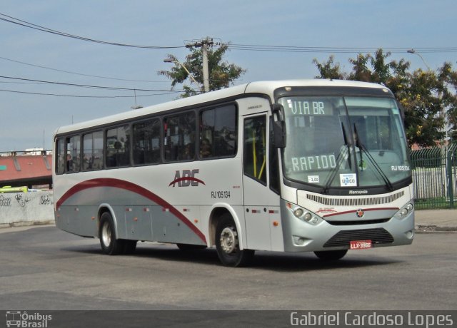 Auto Viação ABC RJ 105.134 na cidade de Niterói, Rio de Janeiro, Brasil, por Gabriel Cardoso Lopes. Número da foto: #2650972.
