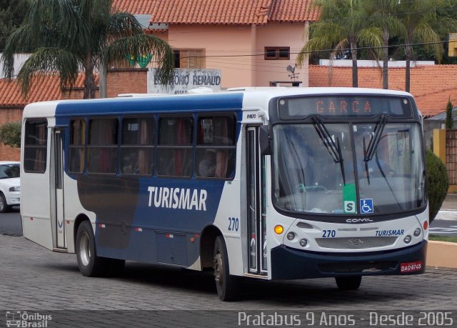 Turismar Transporte e Turismo 270 na cidade de Garça, São Paulo, Brasil, por Cristiano Soares da Silva. ID da foto: 2653482.