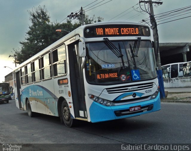 Auto Viação Vera Cruz - Belford Roxo 12.311 na cidade de Nova Iguaçu, Rio de Janeiro, Brasil, por Gabriel Cardoso Lopes. Número da foto: #2654312.
