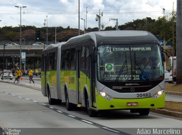 SM Transportes 20483 na cidade de Belo Horizonte, Minas Gerais, Brasil, por Adão Raimundo Marcelino. ID da foto: 2655794.