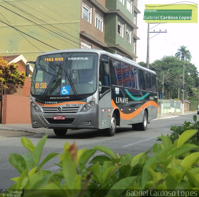 Linave Transportes RJ 146.077 na cidade de Paraíba do Sul, Rio de Janeiro, Brasil, por Gabriel Cardoso Lopes. ID da foto: 2654336.