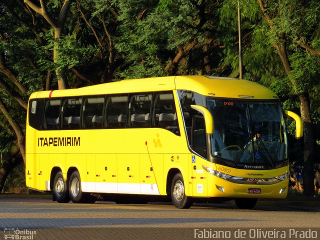 Viação Itapemirim 60801 na cidade de São Paulo, São Paulo, Brasil, por Fabiano de Oliveira Prado. Número da foto: #2656671.