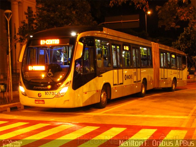 Viação Jardins 10701 na cidade de Belo Horizonte, Minas Gerais, Brasil, por Nerilton F.  ônibus. Número da foto: #2657171.