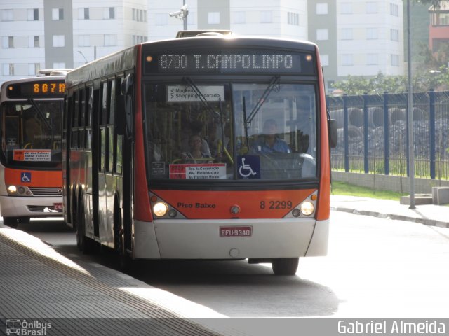 Viação Gato Preto 8 2299 na cidade de São Paulo, São Paulo, Brasil, por Gabriel Almeida. ID da foto: 2658515.