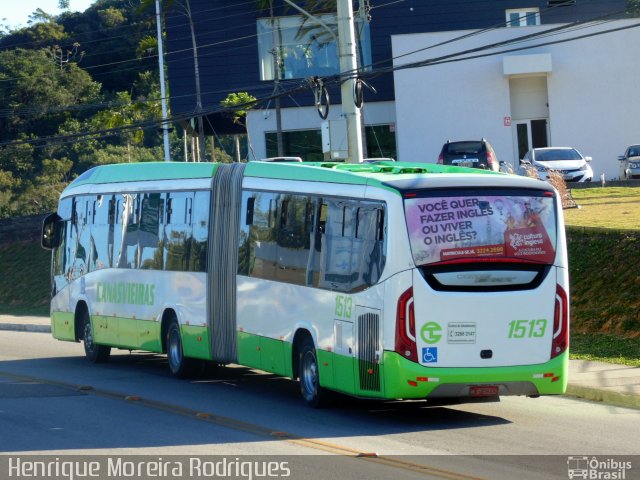 Canasvieiras Transportes 1513 na cidade de Florianópolis, Santa Catarina, Brasil, por Henrique Moreira Rodrigues. ID da foto: 2659872.