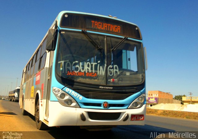 Viação Grande Brasília 015076 na cidade de Valparaíso de Goiás, Goiás, Brasil, por Allan  Meirelles. Número da foto: #2659611.