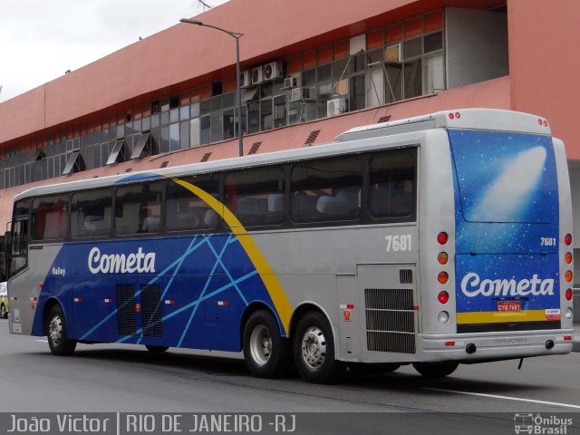 Viação Cometa 7681 na cidade de Rio de Janeiro, Rio de Janeiro, Brasil, por João Victor. ID da foto: 2659849.