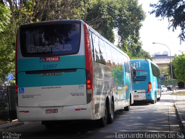 Empresa de Ônibus Nossa Senhora da Penha 33597 na cidade de São Paulo, São Paulo, Brasil, por Leonardo Guedes de Sá. ID da foto: 2658483.