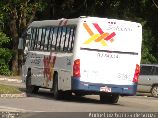 Solazer Transportes e Turismo 3141 na cidade de Resende, Rio de Janeiro, Brasil, por André Luiz Gomes de Souza. Número da foto: #2661924.