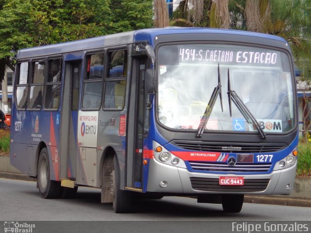 Tucuruvi Transportes e Turismo 1277 na cidade de São Caetano do Sul, São Paulo, Brasil, por Felipe Gonzales. Número da foto: #2661930.