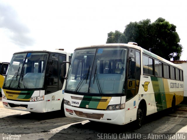 Empresa Gontijo de Transportes 3160 na cidade de Almenara, Minas Gerais, Brasil, por Sérgio Augusto Braga Canuto. ID da foto: 2664190.