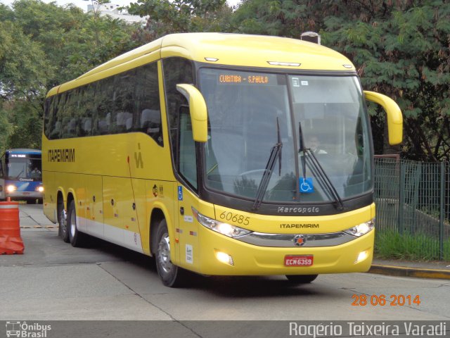 Viação Itapemirim 60685 na cidade de São Paulo, São Paulo, Brasil, por Rogério Teixeira Varadi. Número da foto: #2662788.