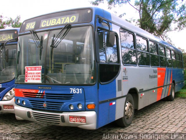 Viação Piracicabana 7631 na cidade de Cubatão, São Paulo, Brasil, por Adam Xavier Rodrigues Lima. Número da foto: #2663084.