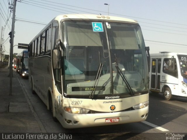 Viação Itapemirim 8207 na cidade de São Paulo, São Paulo, Brasil, por Luciano Ferreira da Silva. Número da foto: #2662492.