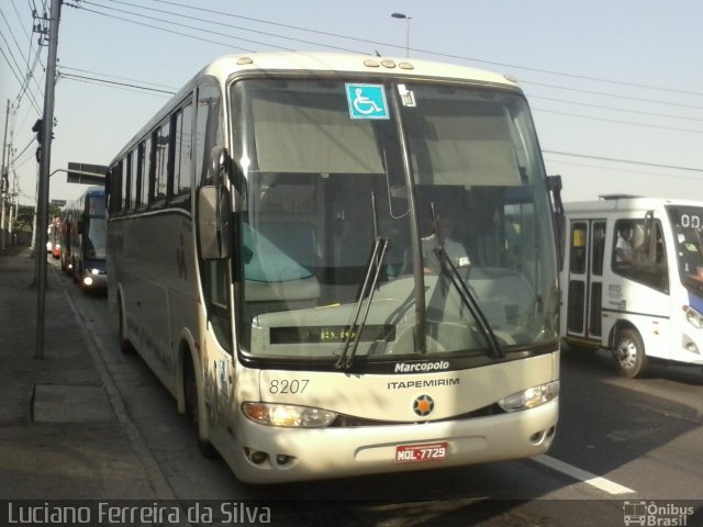 Viação Itapemirim 8207 na cidade de São Paulo, São Paulo, Brasil, por Luciano Ferreira da Silva. ID da foto: 2662492.