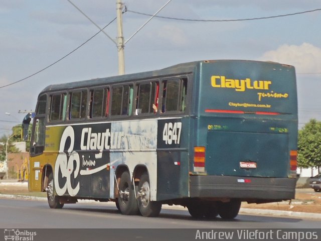 Claytur Turismo 4647 na cidade de Pirapora, Minas Gerais, Brasil, por Andrew Campos. ID da foto: 2662992.