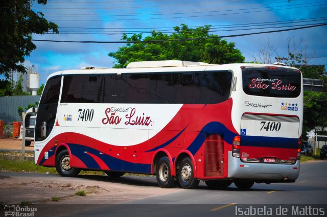 Expresso São Luiz 7400 na cidade de Cuiabá, Mato Grosso, Brasil, por Isabela de Mattos. ID da foto: 2663896.