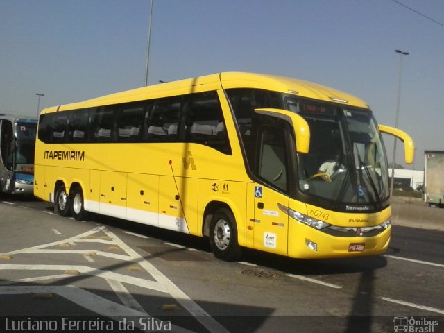 Viação Itapemirim 60743 na cidade de São Paulo, São Paulo, Brasil, por Luciano Ferreira da Silva. ID da foto: 2662496.