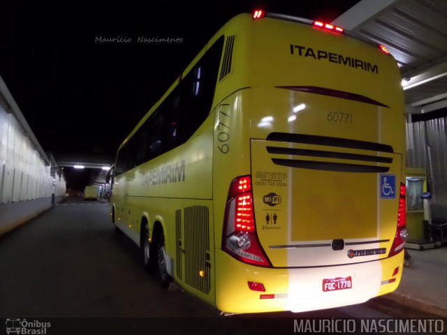 Viação Itapemirim 60771 na cidade de Belo Horizonte, Minas Gerais, Brasil, por Maurício Nascimento. Número da foto: #2664309.