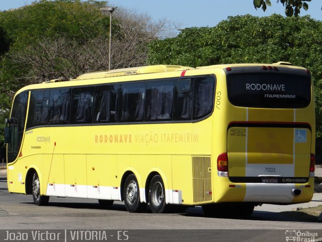 Viação Itapemirim 7005 na cidade de Vitória, Espírito Santo, Brasil, por João Victor. ID da foto: 2665835.