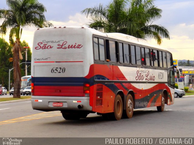 Expresso São Luiz 6520 na cidade de Goiânia, Goiás, Brasil, por Paulo Roberto de Morais Amorim. Número da foto: #2665919.