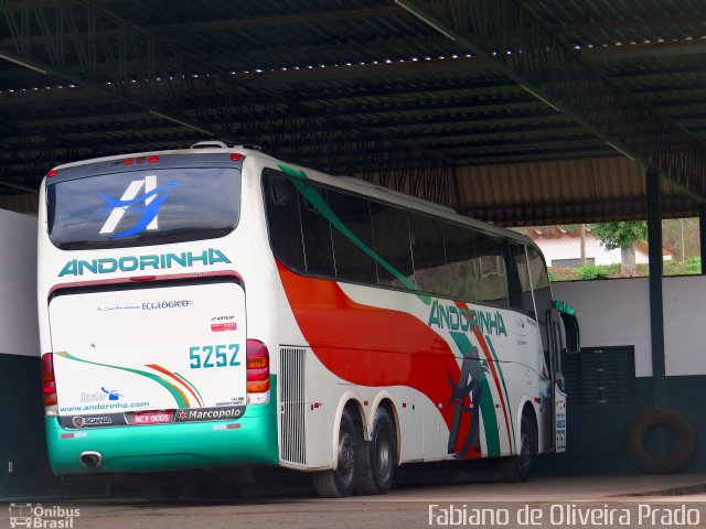 Empresa de Transportes Andorinha 5252 na cidade de Pardinho, São Paulo, Brasil, por Fabiano de Oliveira Prado. ID da foto: 2665144.