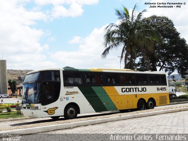 Empresa Gontijo de Transportes 11415 na cidade de João Monlevade, Minas Gerais, Brasil, por Antonio Carlos Fernandes. ID da foto: 2665049.