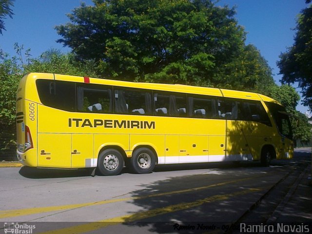 Viação Itapemirim 60605 na cidade de São Paulo, São Paulo, Brasil, por Ramiro Novais. ID da foto: 2665534.