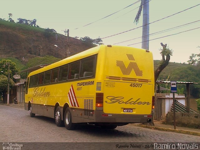 Viação Itapemirim 45017 na cidade de Cataguases, Minas Gerais, Brasil, por Ramiro Novais. Número da foto: #2667874.