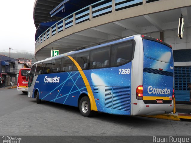 Viação Cometa 7268 na cidade de Aparecida, São Paulo, Brasil, por Ruan Roque. ID da foto: 2668058.