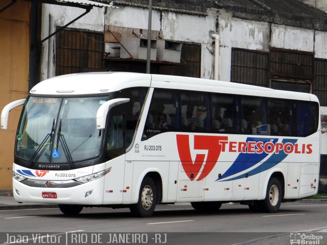 Viação Teresópolis RJ 203.075 na cidade de Rio de Janeiro, Rio de Janeiro, Brasil, por João Victor. Número da foto: #2667951.