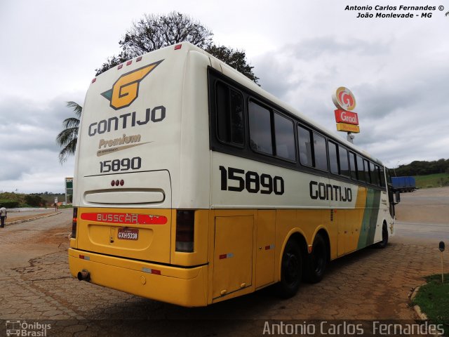 Empresa Gontijo de Transportes 15890 na cidade de João Monlevade, Minas Gerais, Brasil, por Antonio Carlos Fernandes. ID da foto: 2668970.