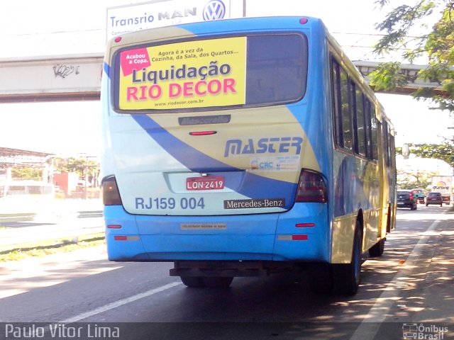 Master Transportes Coletivos de Passageiros RJ 159.004 na cidade de Rio de Janeiro, Rio de Janeiro, Brasil, por Paulo Vitor Lima. Número da foto: #2669087.