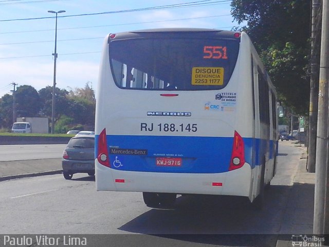 Viação Nossa Senhora da Penha RJ 188.145 na cidade de Rio de Janeiro, Rio de Janeiro, Brasil, por Paulo Vitor Lima. Número da foto: #2668858.