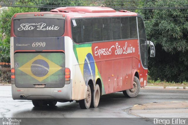 Expresso São Luiz 6990 na cidade de Cuiabá, Mato Grosso, Brasil, por Diego Eifler. ID da foto: 2669007.