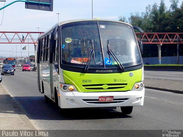 Auto Viação Bangu B58706 na cidade de Rio de Janeiro, Rio de Janeiro, Brasil, por Paulo Vitor Lima. Número da foto: #2669018.