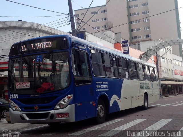 Viação Piracicabana Praia Grande 3201 na cidade de Praia Grande, São Paulo, Brasil, por Daniel Santos Sardi. Número da foto: #2670870.