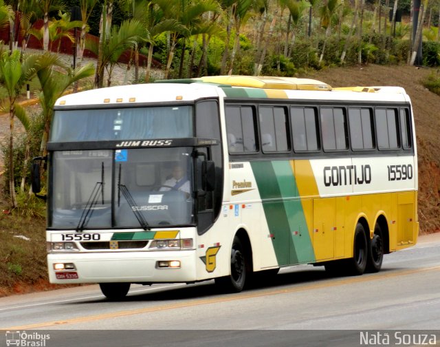 Empresa Gontijo de Transportes 15590 na cidade de João Monlevade, Minas Gerais, Brasil, por Natã  Souza. ID da foto: 2671563.