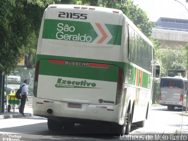 Cia. São Geraldo de Viação 21155 na cidade de São Paulo, São Paulo, Brasil, por Matheus de Melo Bento. Número da foto: #2670605.