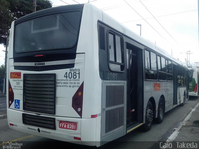 Metra - Sistema Metropolitano de Transporte 4081 na cidade de São Paulo, São Paulo, Brasil, por Caio  Takeda. Número da foto: #2674418.