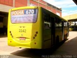 TCA - Transportes Coletivos Anápolis 2242 na cidade de Anápolis, Goiás, Brasil, por Paulo Roberto de Morais Amorim. Número da foto: #:id.